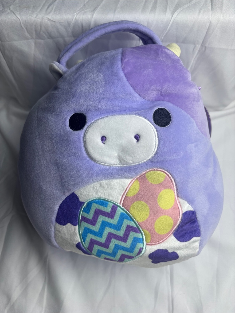BNWT Bubba the Cow Squishmallows Easter Basket 10”